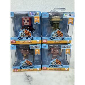 Minecraft Legends Metalfigs Set Of 4 Ranger / Zombie / Piglin Blaze & Mace